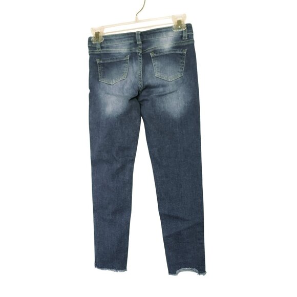 Arizona Jean Co Girls 12 Regular Jeans Two-Tone Distressed Raw Hem Stretch - Picture 2 of 8